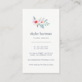 赤面とセージフローラ |垂直 名刺 (裏面)