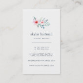 赤面とセージフローラ |垂直 名刺 (裏面)