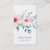 赤面とセージフローラ |垂直 名刺 (正面)