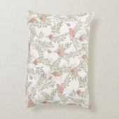 赤面とセージ水の色の枕 アクセントクッション (裏面(縦))