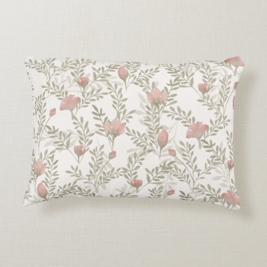 赤面とセージ水の色の枕 アクセントクッション (裏面)