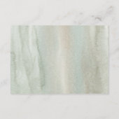 赤面とセージ水の色ジオメトリック結婚詳細 エンクロージャーカード (裏面)