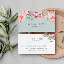 赤面とセージ水の色牡丹 名刺