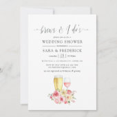 赤面とセージ緑のフローラはI Dosの前にブルーズ 招待状 (正面)