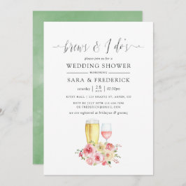 赤面とセージ緑のフローラはI Dosの前にブルーズ 招待状