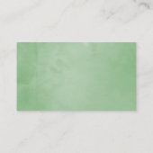 赤面とセージ緑の水色のフローラ プレイスカード (裏面)