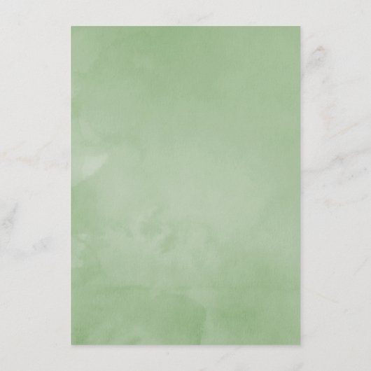 赤面とセージ緑の水色のフローラ メニュー (裏面)