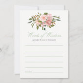 赤面とセージ赤ちゃんシャワーアドバイスママ 招待状 (正面)