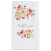 赤面とセージ・グリーンフローラ結婚ズ・サンキュー スモールペーパーバッグ (裏面)