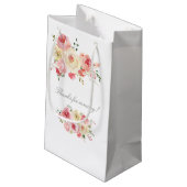 赤面とセージ・グリーンフローラ結婚ズ・サンキュー スモールペーパーバッグ (裏面アングル)