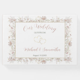 赤面とセージ・ワイルドフラワー春の結婚式 ゲストブック