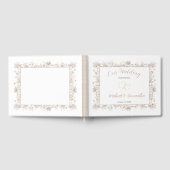 赤面とセージ・ワイルドフラワー春の結婚式 ゲストブック (全面)