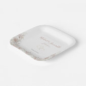 赤面とセージ・ワイルドフラワー春の結婚式 ペーパープレート (傾斜あり)