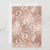 赤面とバラの金ゴールド減らのゲスト・リスト 案内状 (裏面)