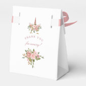 赤面とバラ金ゴールドフローラユニコーンベビーシャワー フェイバーボックス (裏面サイド)