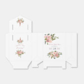 赤面とバラ金ゴールドフローラユニコーンベビーシャワー フェイバーボックス (折り畳みなし)