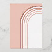 赤面とバラ金ゴールドレインボーベビーベビーシャワー 箔招待状 (裏面)