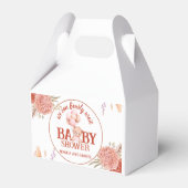 赤面とピンクベアの赤ちゃんシャワー フェイバーボックス (裏面サイド)