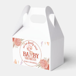 赤面とピンクベアの赤ちゃんシャワー フェイバーボックス