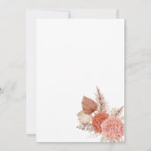 赤面とピンクベアの赤ちゃんシャワー 招待状 (裏面)