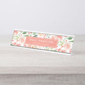 赤面とピーチフローラ | カスタマイズ デスクネームプレート (正面)