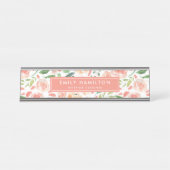 赤面とピーチフローラ | カスタマイズ デスクネームプレート (正面)