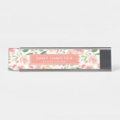 赤面とピーチフローラ | カスタマイズ デスクネームプレート (正面)