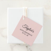 赤面とブラックエレガントスクリプト60誕生日 フェイバータグ (インサイチュ)