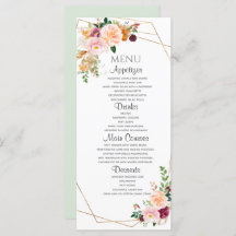 赤面とブルゴーニュのバラフラットメニュー。