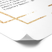 赤面とブルゴーニュのフローラ金ゴールドフレームアルファベット ポスター (角)