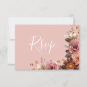 赤面とブルゴーニュのフローラ、食事なしRSVP 出欠カード (正面)