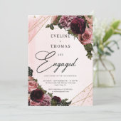 赤面とブルゴーニュのマルーンの花コーナー金ゴールド 招待状 (スタンド正面)