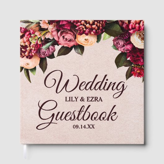 赤面とブルゴーニュフローラハードカバー ゲストブック (正面)