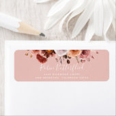 赤面とブルゴーニュ天国のバラ差出人住所 ラベル (インサイチュ)