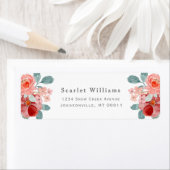 赤面とブルゴーニュ水の色のフローラ ラベル (インサイチュ)