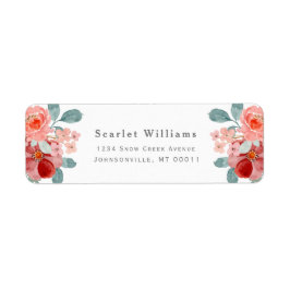 赤面とブルゴーニュ水の色のフローラ ラベル