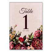 赤面とブルゴーニュ テーブルナンバー (裏面)