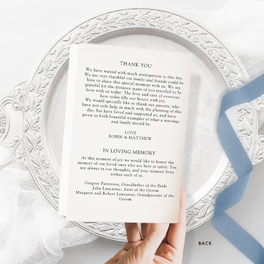 赤面とブルーフローラ折り畳み結婚式 プログラム