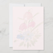 赤面とブルー春ベビーシャワー 招待状 (裏面)