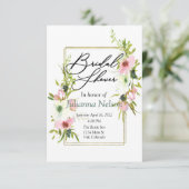 赤面とホワイトウォーター色フローラ招待 招待状 (スタンド正面)