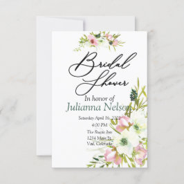 赤面とホワイトウォーター色フローラ招待 招待状