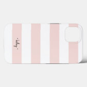 赤面とホワイトストライプパーソナライズされた Case-Mate iPhoneケース (裏面 (横))