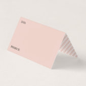 赤面とホワイト水玉模様ポットラックディッシュレシピカード 名刺 (裏面)