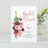 赤面とマルサラワインブライダルシャワー招待 招待状 (スタンド正面)