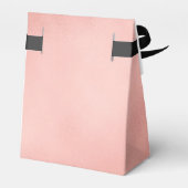 赤面とミニマルブラックカスタムウェディング フェイバーボックス (裏面サイド)