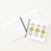 赤面とミントモダン幾何三角形アート ノートブック (内部)