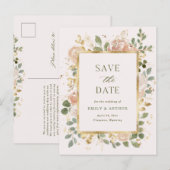 赤面と中立フローラ |結婚式の保存日 ポストカード (正面/裏面)