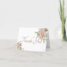 赤面と卵殻の水の色のフローラ感謝していあなた車 サンキューカード