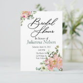 赤面と卵殻水色フローラ招待 招待状 (スタンド正面)