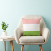赤面と春グリーンストライプの枕 クッション (椅子)
